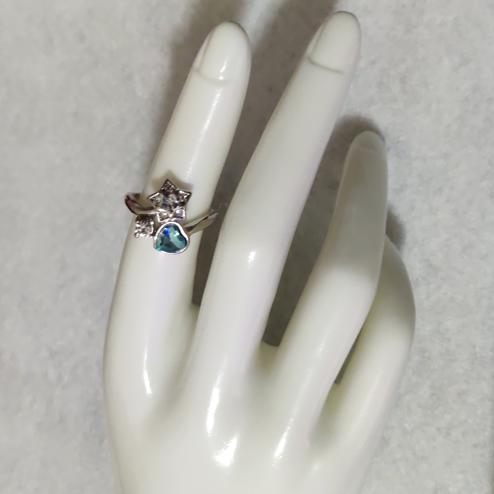 Star and Aquamarine Ring
